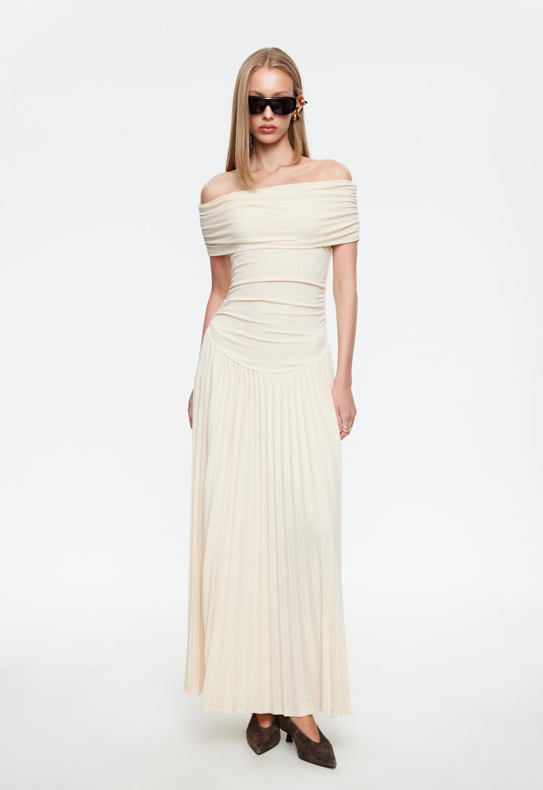 TATIANA | SHOULDER MAXI DRESS