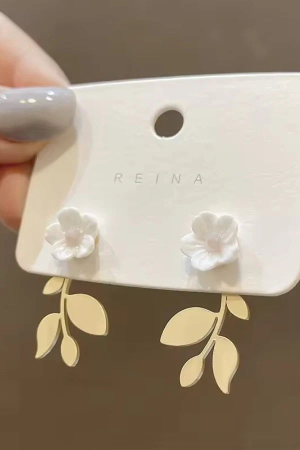 Flower Dual Tone Earrings