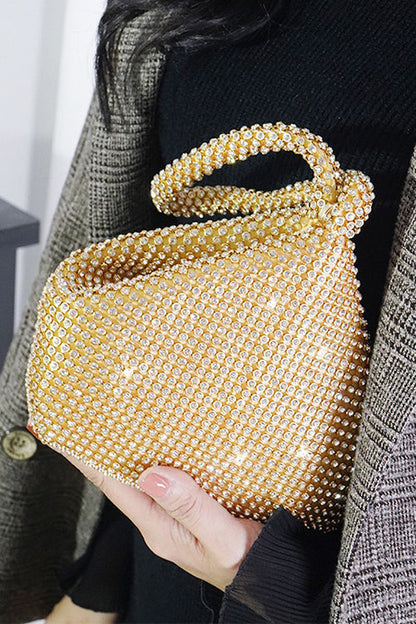 Meridress Full Rhinestones Bling Evening Clutch Handbag