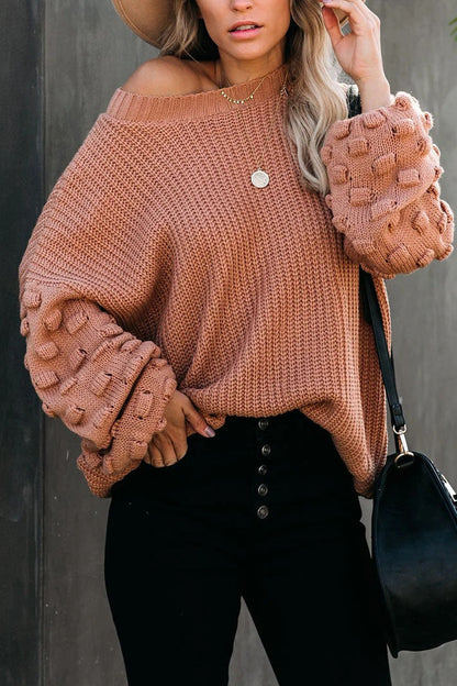 Fashion Street Solid Patchwork O Neck Sweaters(3 Colors)