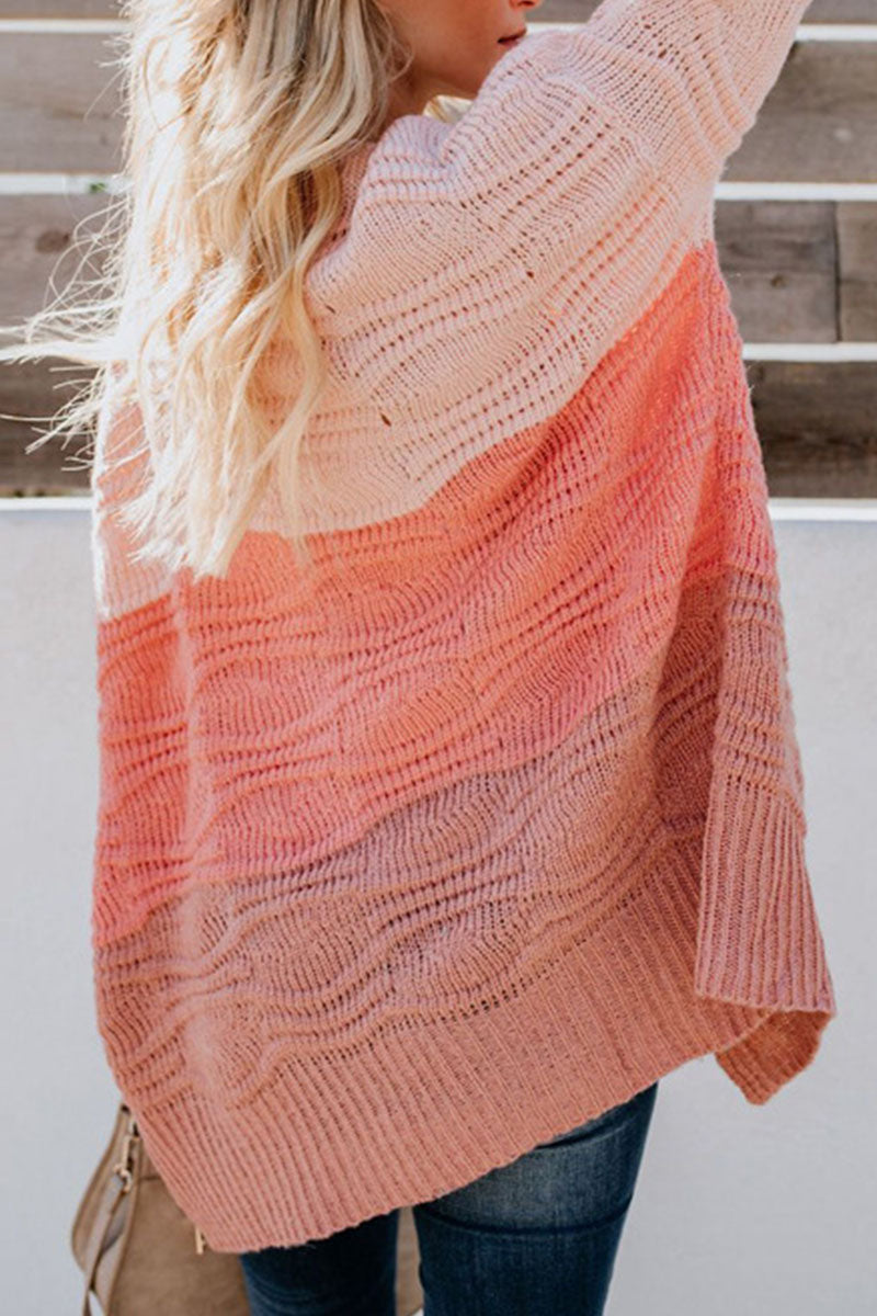 Fashion Street Patchwork V Neck Outerwear