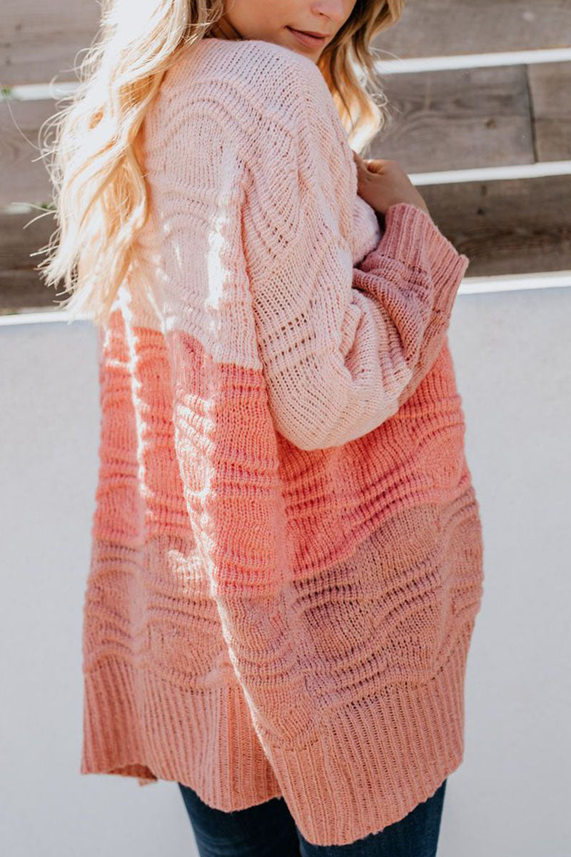 Fashion Street Patchwork V Neck Outerwear