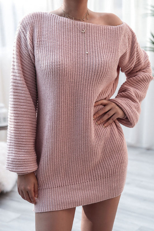 Fashion Casual Solid Bateau Neck Straight Dresses