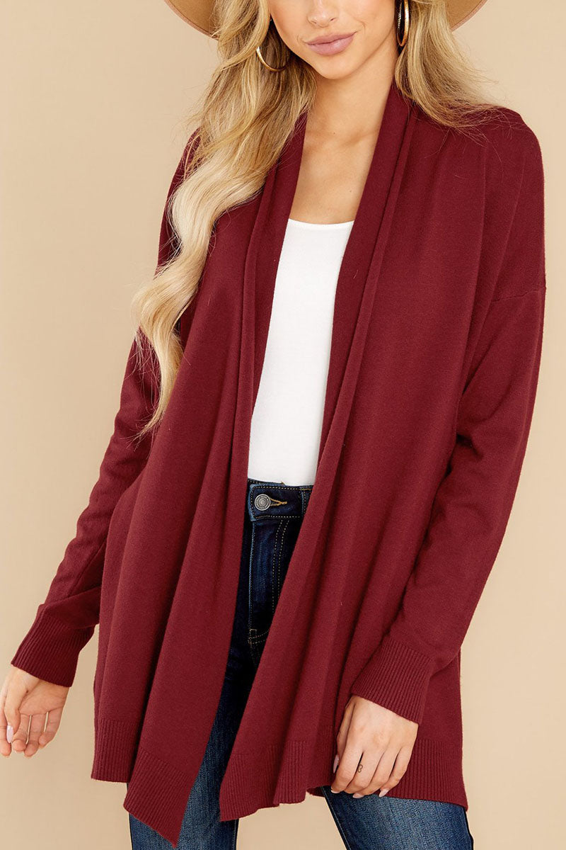 Fashion Street Solid Patchwork Outerwear