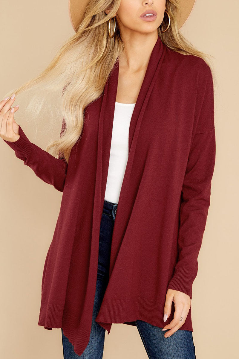 Fashion Street Solid Patchwork Outerwear