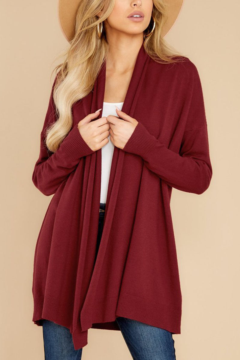 Fashion Street Solid Patchwork Outerwear