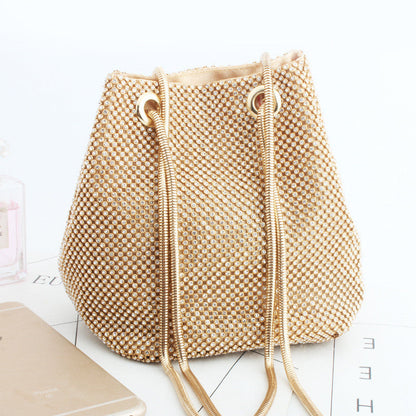 Fashion Casual Rhinestone Bucket Bags(3 Colors)