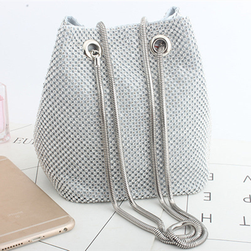 Fashion Casual Rhinestone Bucket Bags(3 Colors)