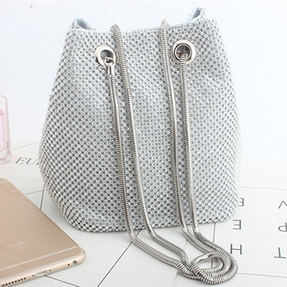 Fashion Casual Rhinestone Bucket Bags(3 Colors)