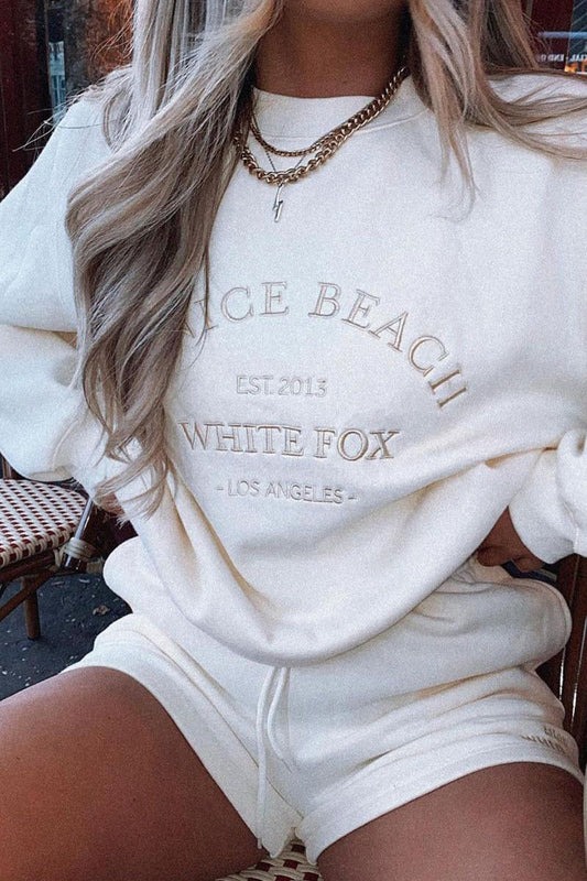 Fashion Casual Letter O Neck Sweats