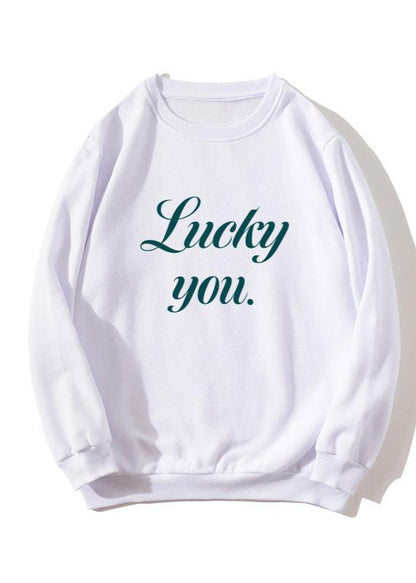 Lucky You Oversized Graphic Sweatshirt