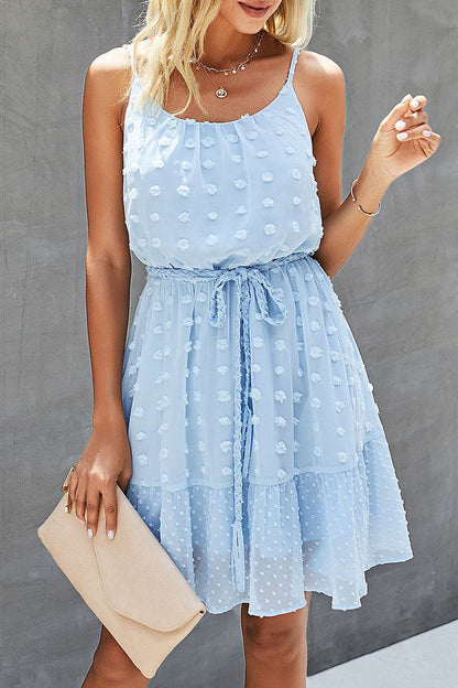 Fashion Sweet Solid Patchwork Spaghetti Strap Princess Dresses