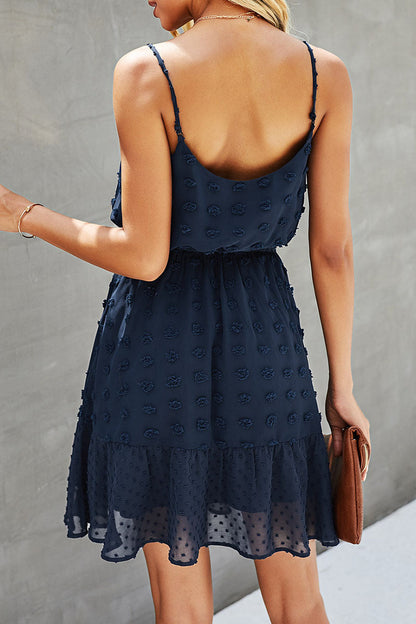 Fashion Sweet Solid Patchwork Spaghetti Strap Princess Dresses