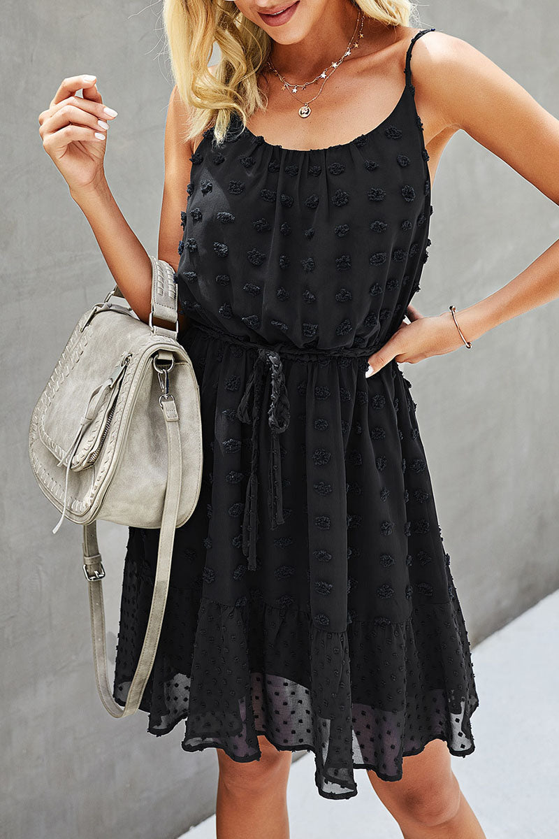 Fashion Sweet Solid Patchwork Spaghetti Strap Princess Dresses