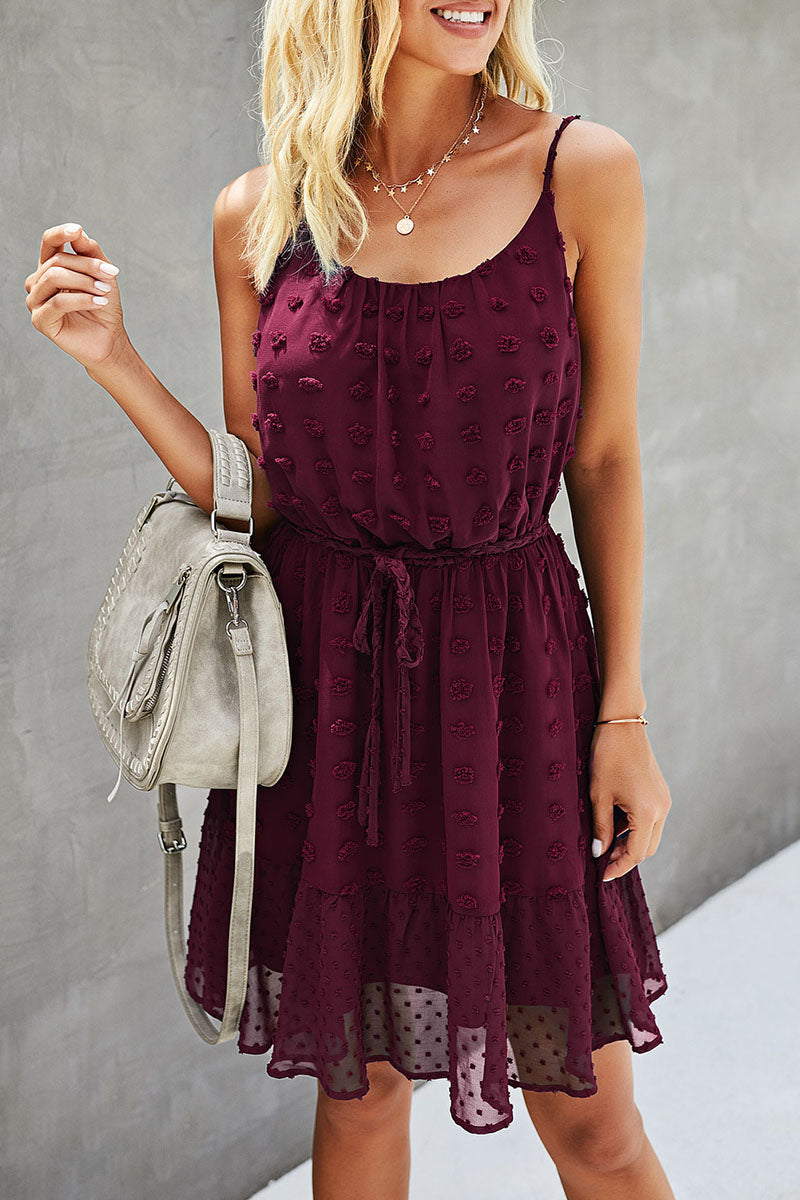 Fashion Sweet Solid Patchwork Spaghetti Strap Princess Dresses