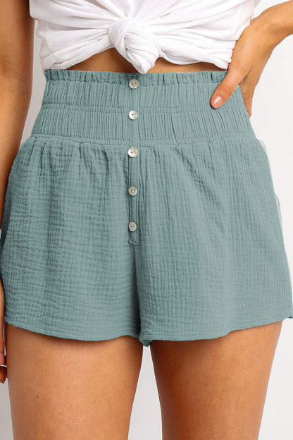 Casual Solid Loose High Waist Straight Bottoms(4 Colors)