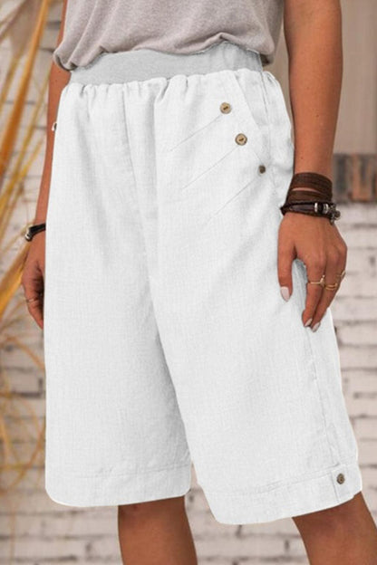 Fashion Casual Solid Patchwork Straight High Waist Bottoms