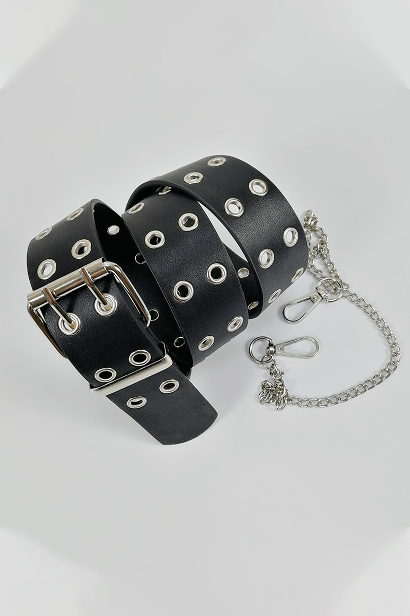 Punk Solid Patchwork Metal Accessories Decoration Chains Belts
