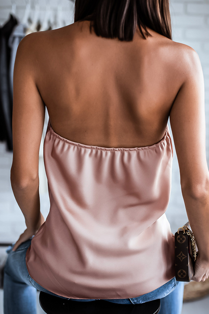 Fashion Solid Chains Halter Tops(8 Colors)