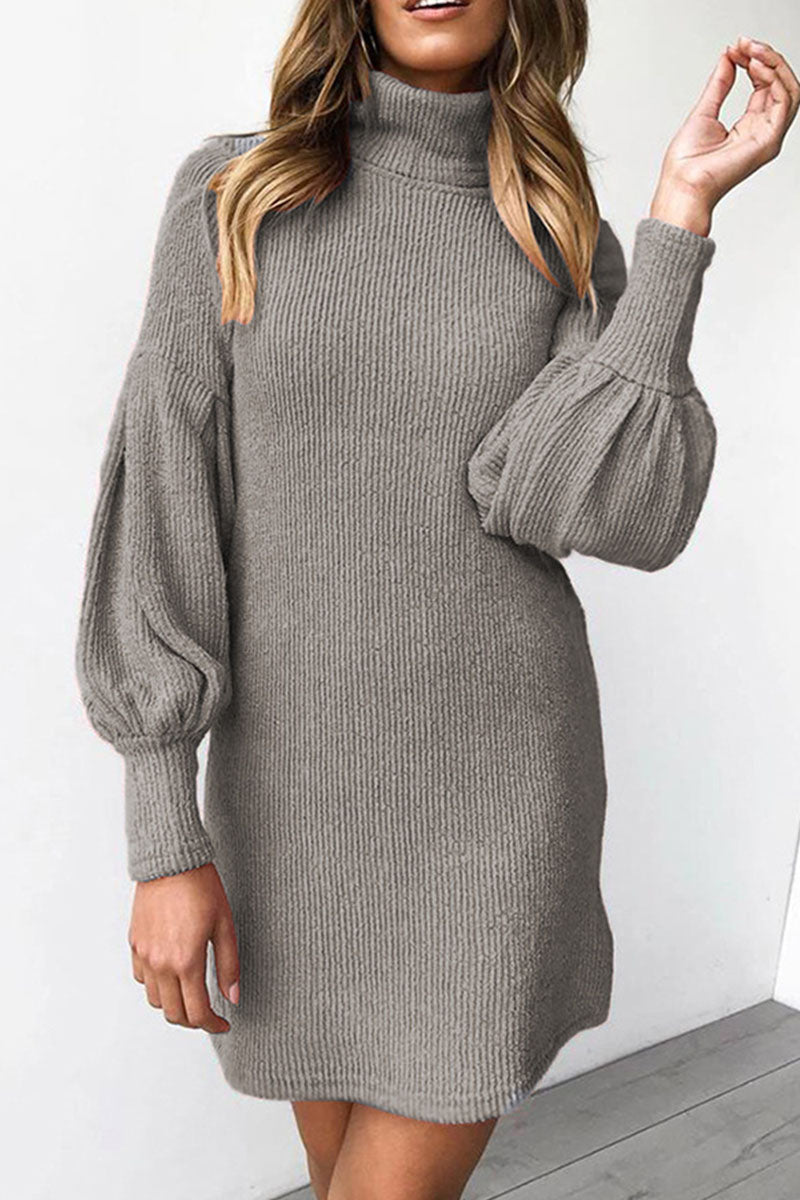 Fashion Street Solid Split Joint O Neck Princess Dresses