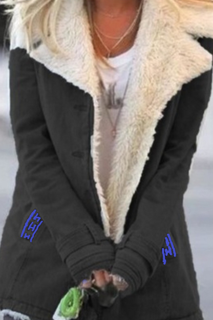 Fashion Street Patchwork Pocket Turndown Collar Outerwear(7 Colors)