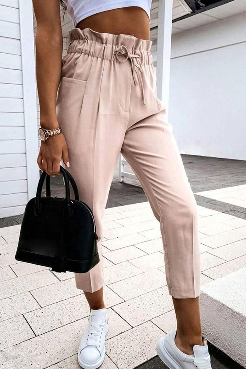 Fashion Casual Solid Split Joint Bottoms