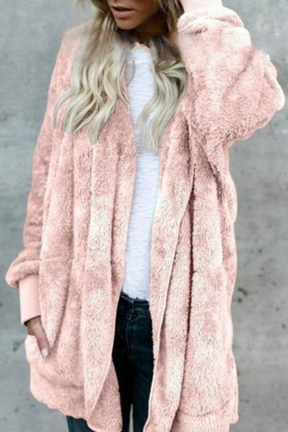 Fashion Casual Solid Split Joint Hooded Collar Outerwear(12 colors)