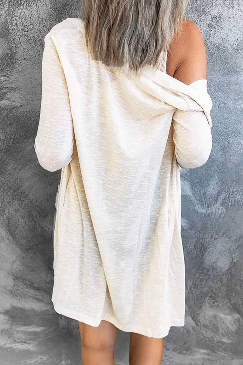 Fashion Casual Solid Patchwork V Neck Tops