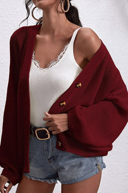 Fashion Casual Solid Split Joint V Neck Tops