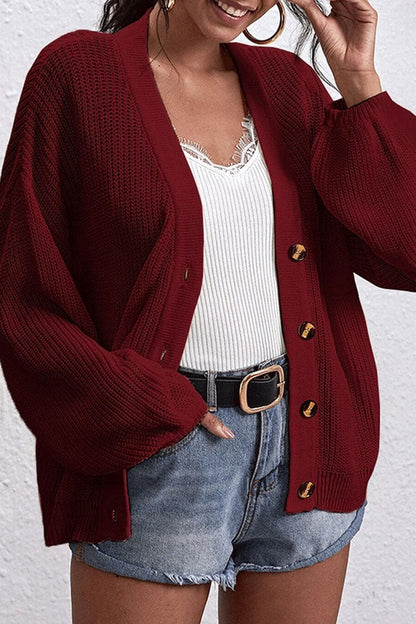 Fashion Casual Solid Split Joint V Neck Tops