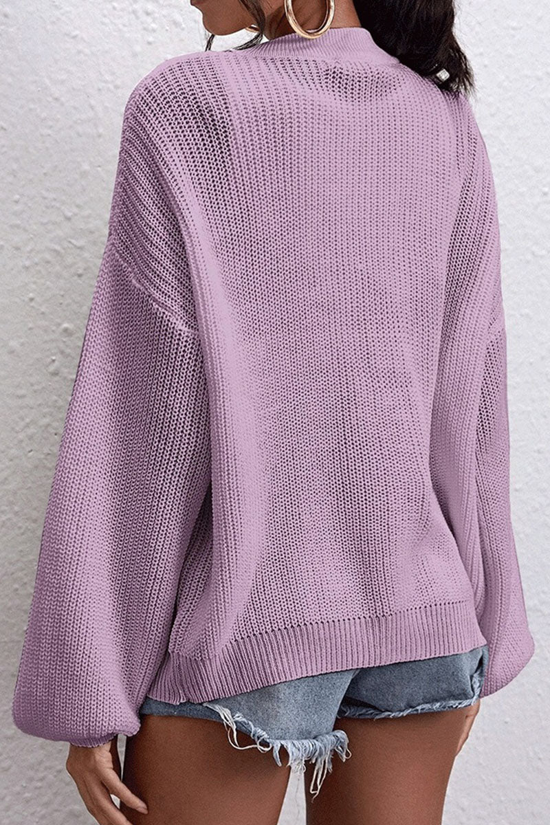 Fashion Casual Solid Split Joint V Neck Tops