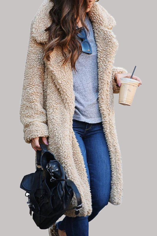 Fashion Street Solid Draw String Turndown Collar Outerwear(6 Colors)