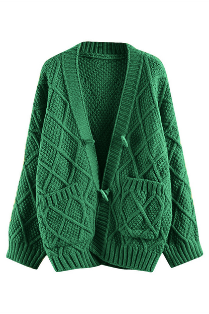 Casual Street Solid Patchwork V Neck Cardigans(5 Colors)