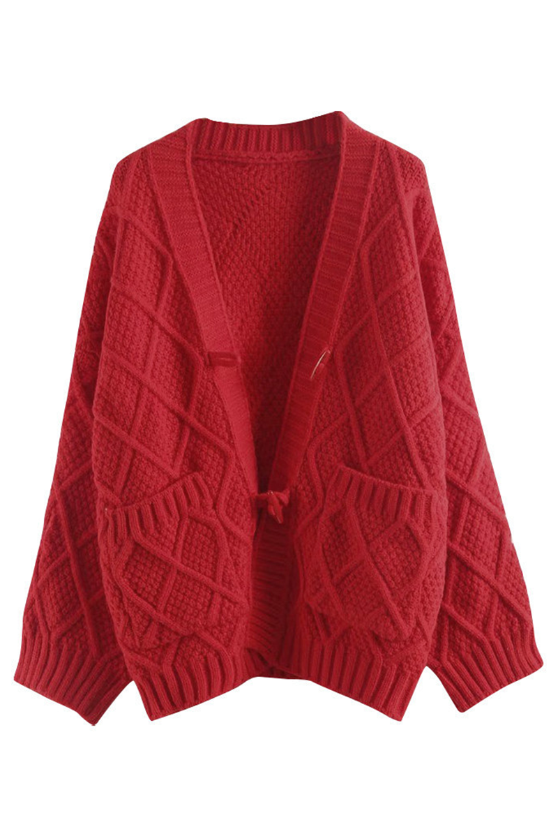 Casual Street Solid Patchwork V Neck Cardigans(5 Colors)