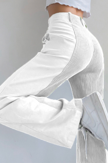 Casual Street Patchwork Contrast High Waist Patchwork Bottoms(6 Colors)