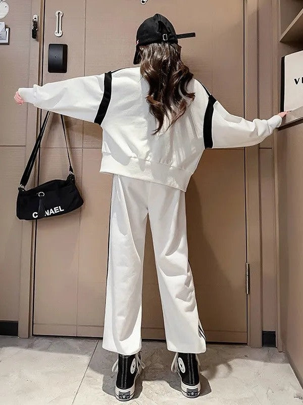 C Print Jacket & Pants Coord Set