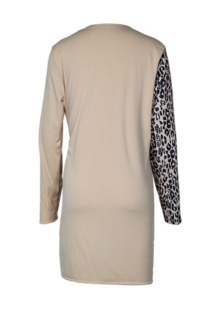 Casual Elegant Leopard Patchwork Strap Design V Neck Outerwear(4 Colors)