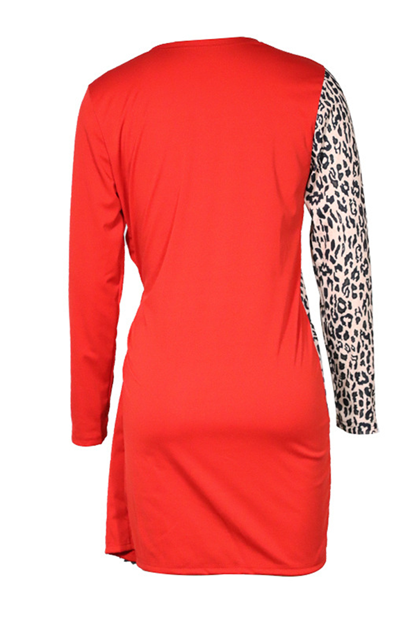 Casual Elegant Leopard Patchwork Strap Design V Neck Outerwear(4 Colors)