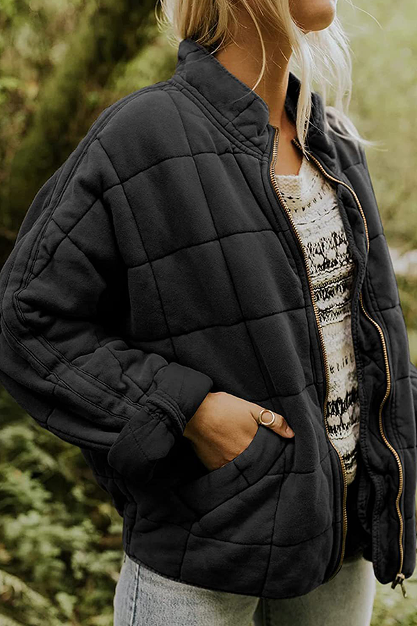 Casual Solid Pocket Zipper Mandarin Collar Outerwear(11 Colors)