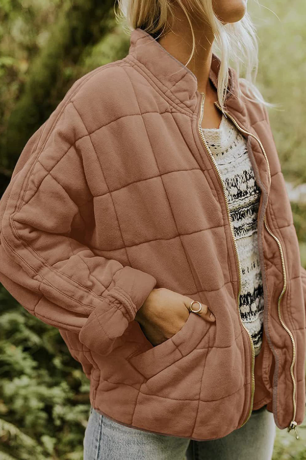 Casual Solid Pocket Zipper Mandarin Collar Outerwear(11 Colors)