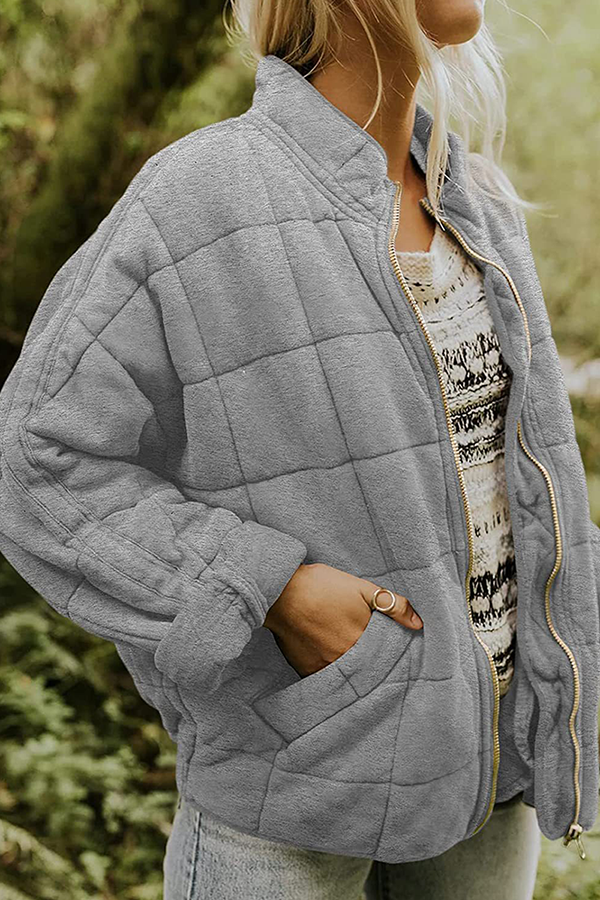 Casual Solid Pocket Zipper Mandarin Collar Outerwear(11 Colors)