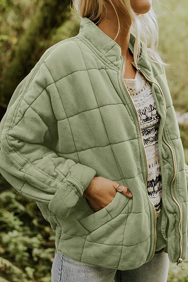 Casual Solid Pocket Zipper Mandarin Collar Outerwear(11 Colors)