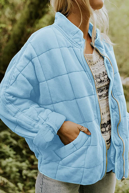 Casual Solid Pocket Zipper Mandarin Collar Outerwear(11 Colors)