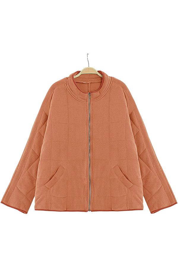 Casual Solid Pocket Zipper Mandarin Collar Outerwear(11 Colors)