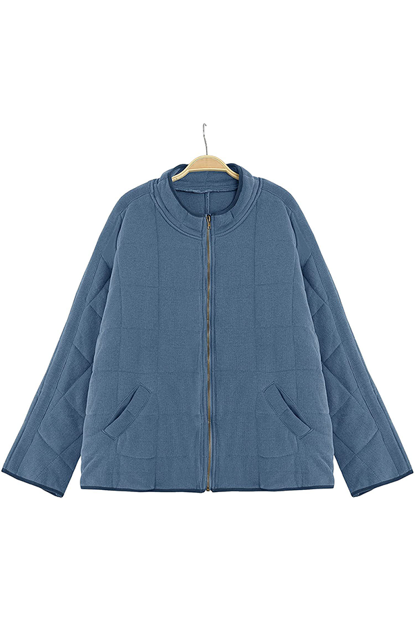 Casual Solid Pocket Zipper Mandarin Collar Outerwear(11 Colors)