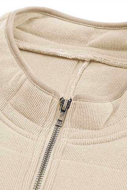 Casual Solid Pocket Zipper Mandarin Collar Outerwear(11 Colors)