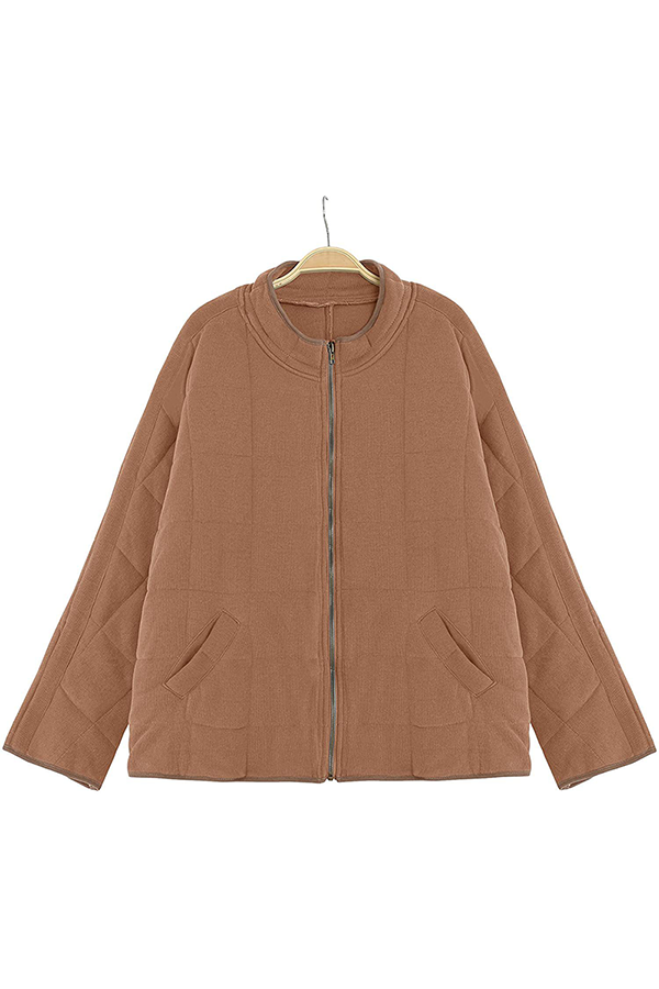 Casual Solid Pocket Zipper Mandarin Collar Outerwear(11 Colors)