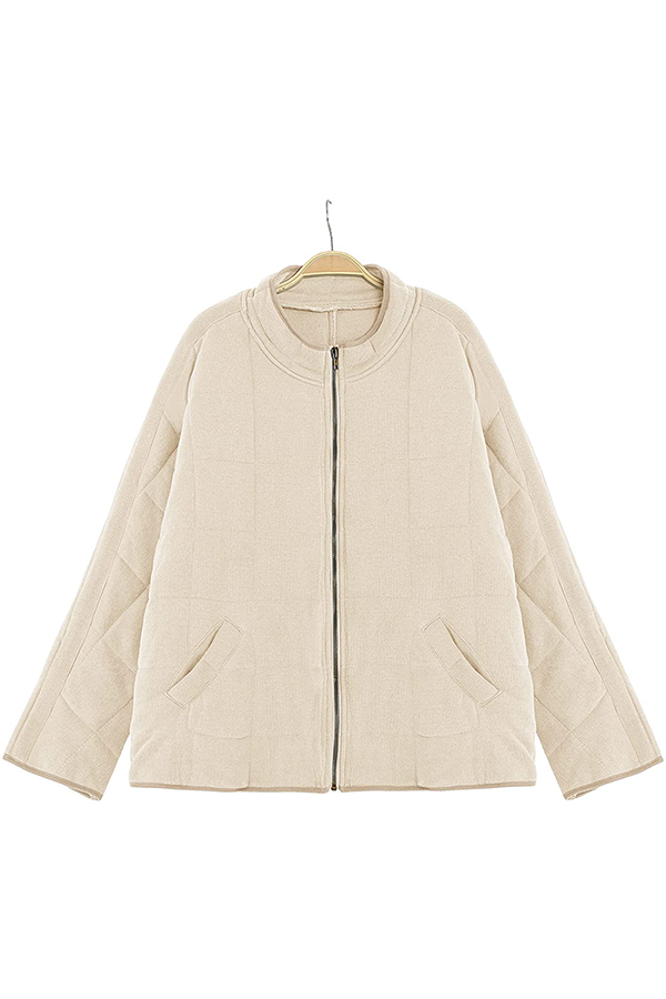 Casual Solid Pocket Zipper Mandarin Collar Outerwear(11 Colors)