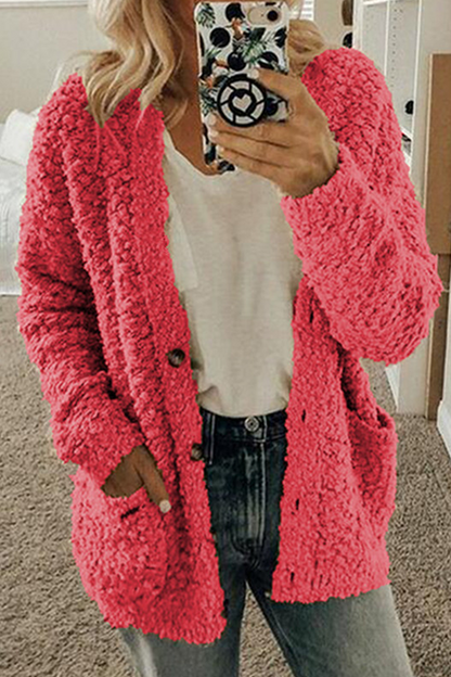 Casual Solid Pocket Buckle Outerwear(10 Colors)