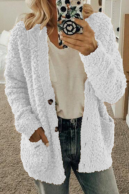 Casual Solid Pocket Buckle Outerwear(10 Colors)